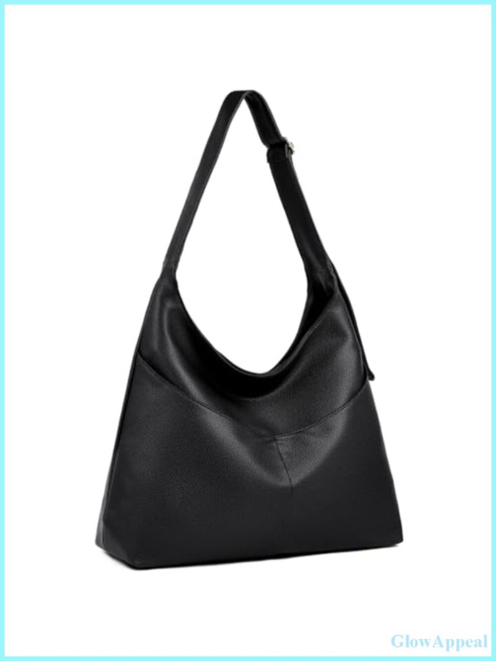 Large Slouchy Hobo Bag for Women Vegan Leather Shoulder Purse with Zipper